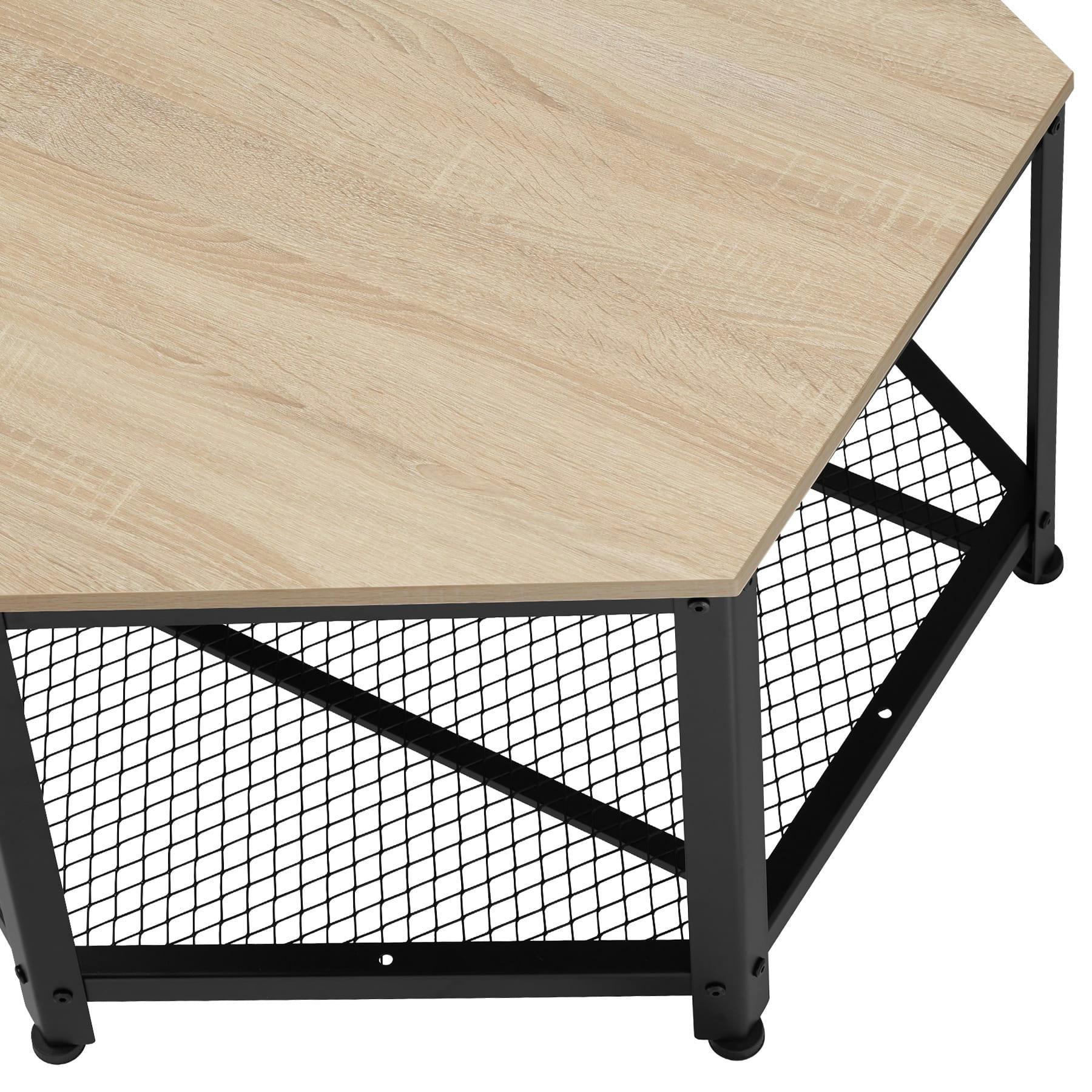 - Table basse salon Style industriel Bois clair industriel, Chêne Sonoma
