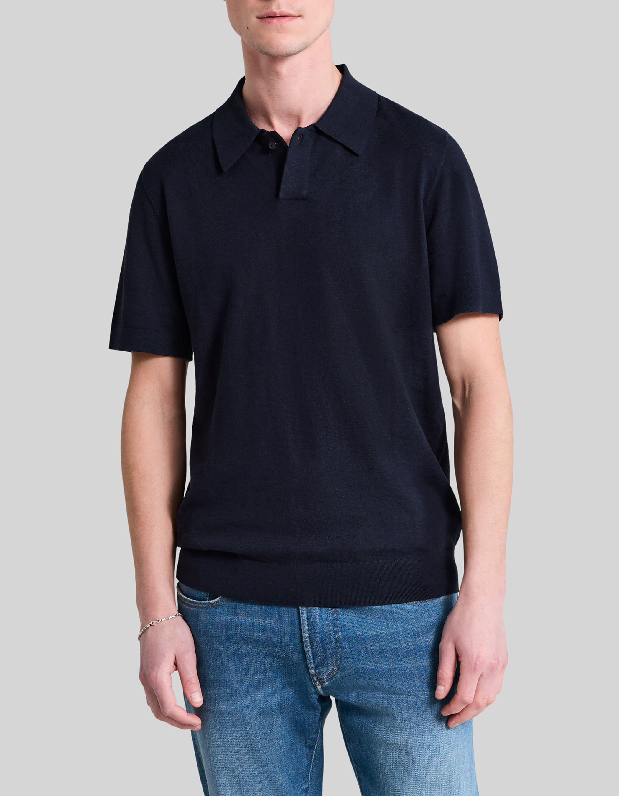 Polo ciel tricot léger Homme