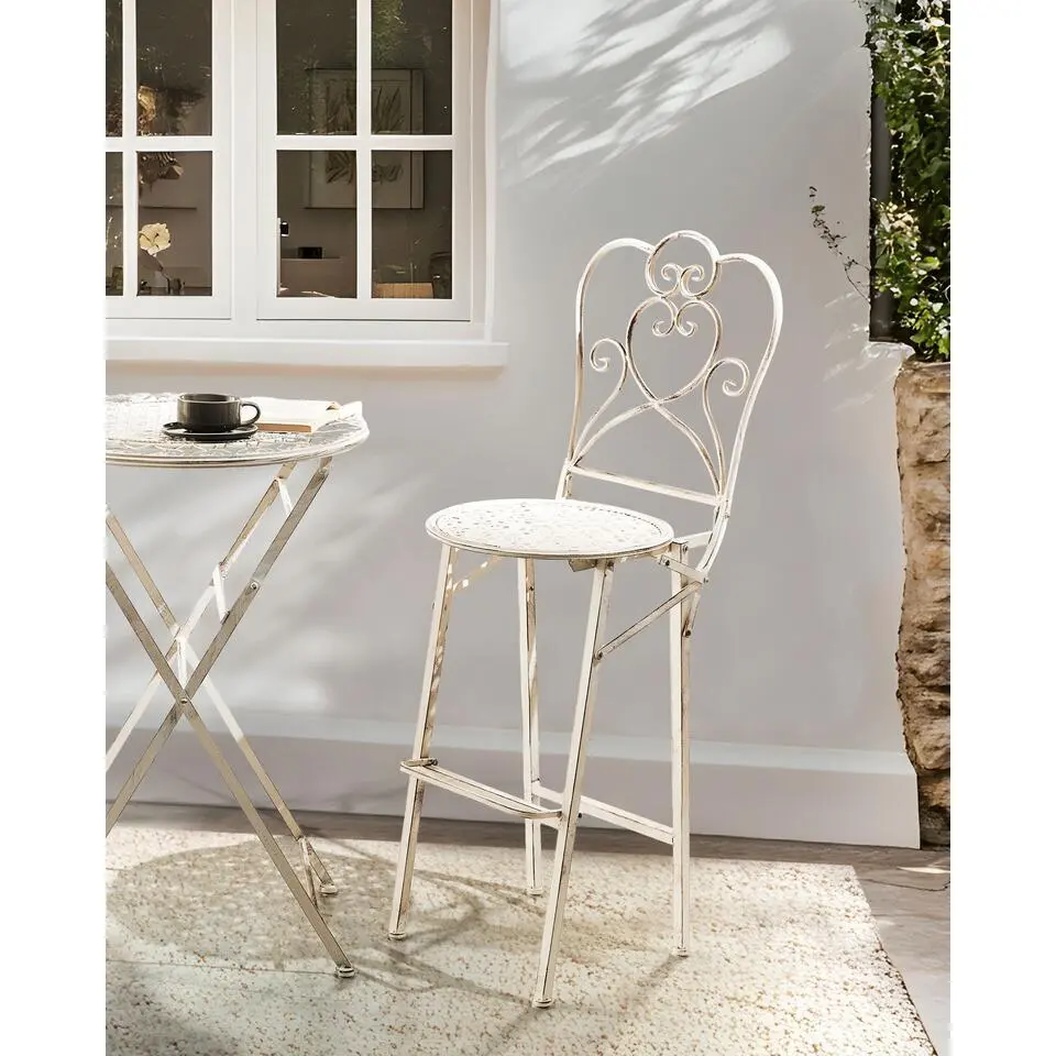 TRIESTE - Tuinbarkruk set van 2 - Lichtbeige - IJzer