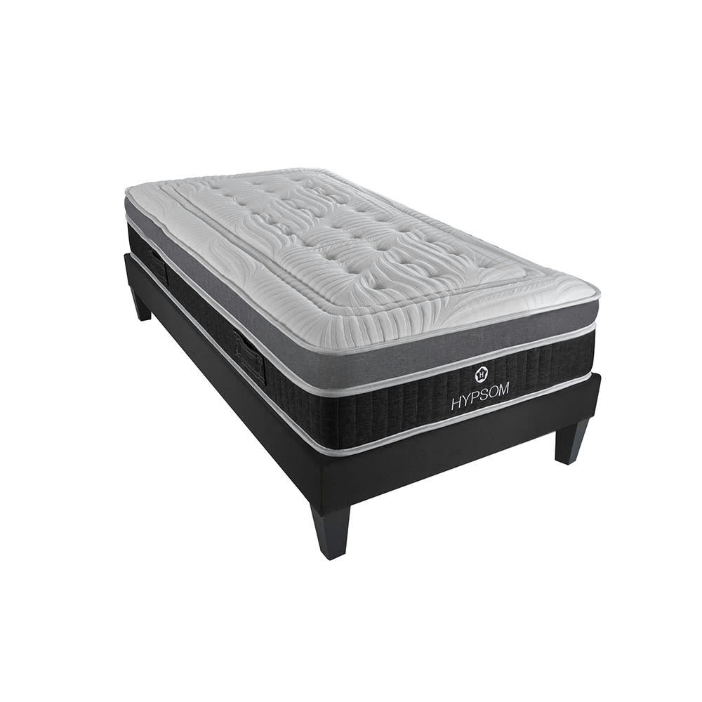ELEGANCE - Ensemble  90x200  Matelas + Sommier Bois