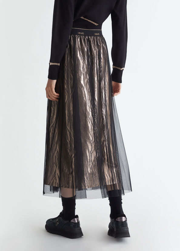 Gonna animalier in jersey