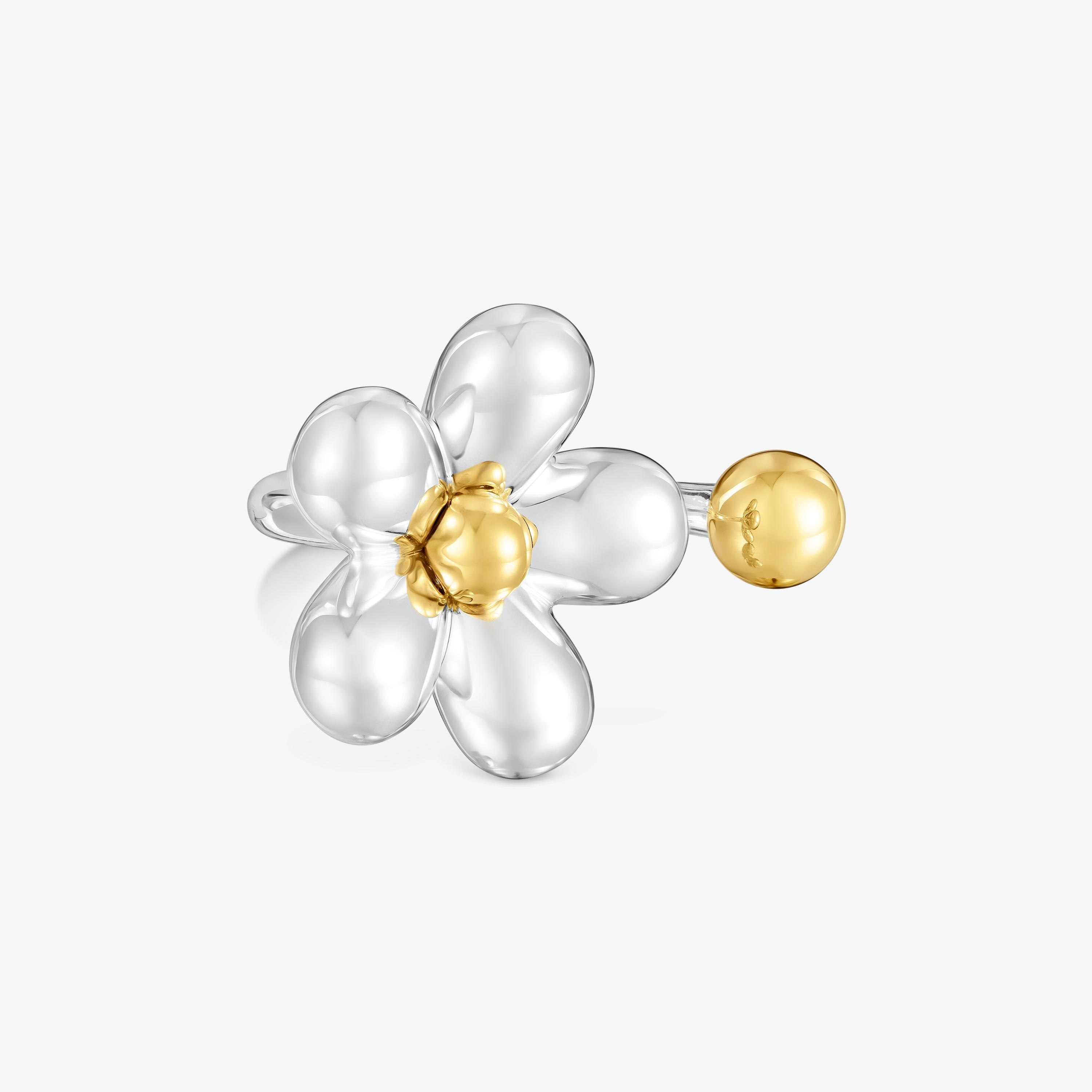 Anillo abierto bicolor Daisy