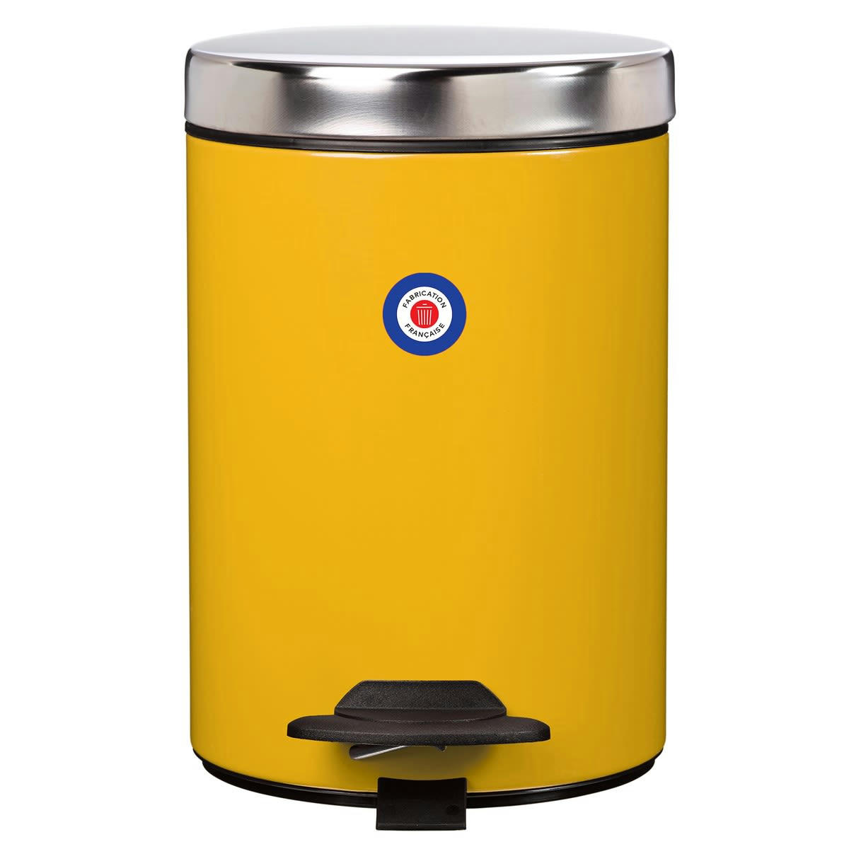 DUO - Poubelle 3L DUO en Métal Jaune moutarde