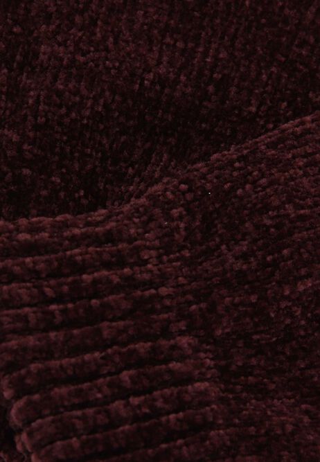 Womens Burgundy Chenille Gloves