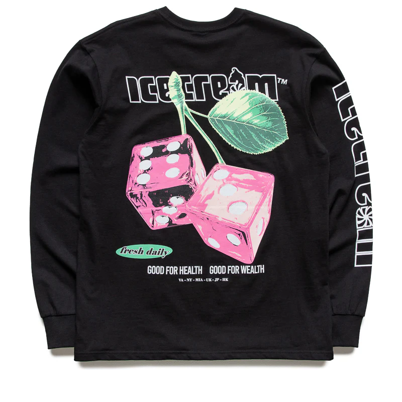 Ice Cream Dice L/S Tee - Black