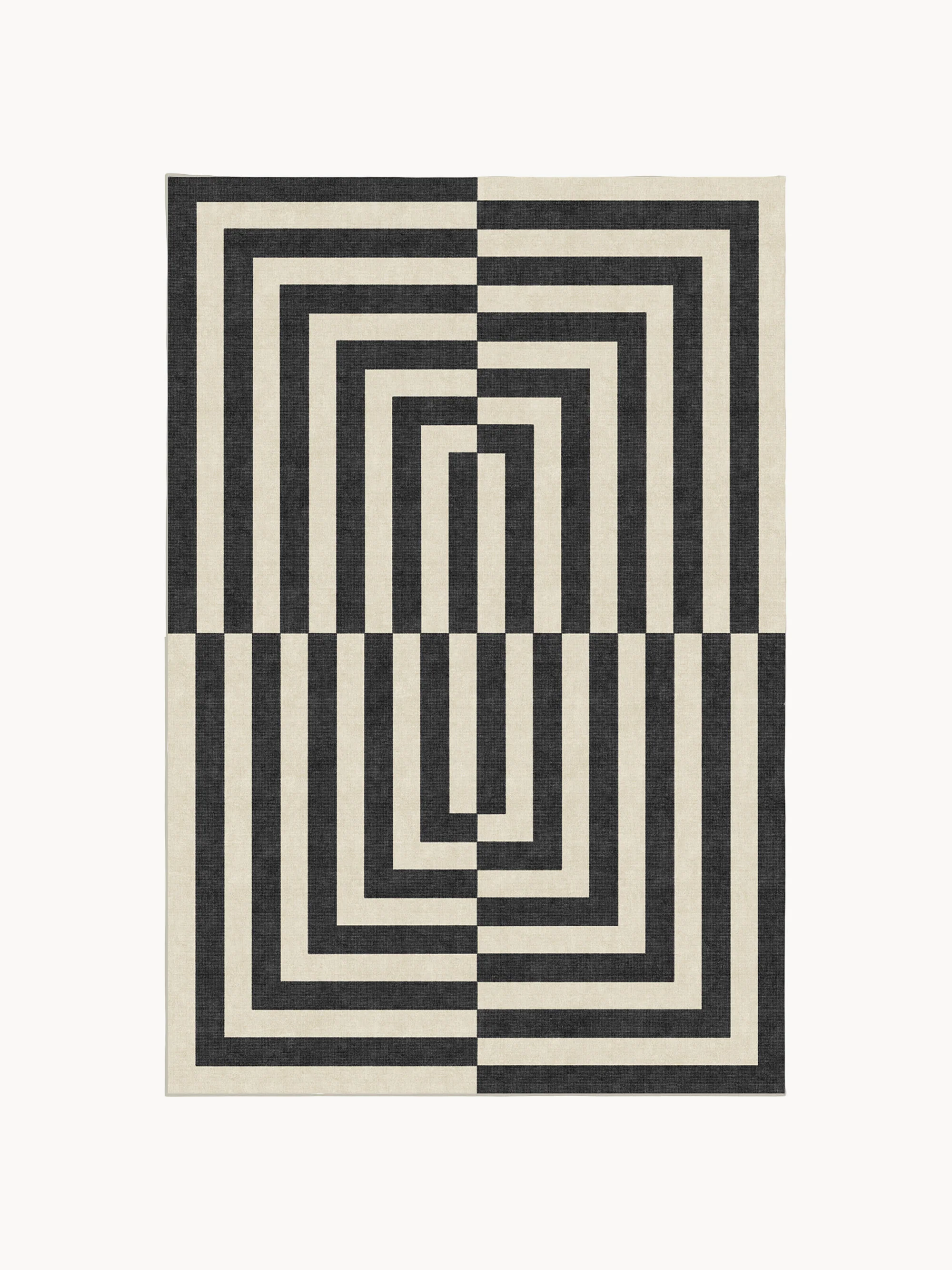 Waschbarer Kurzflor-Teppich Op Art von Jonathan Adler