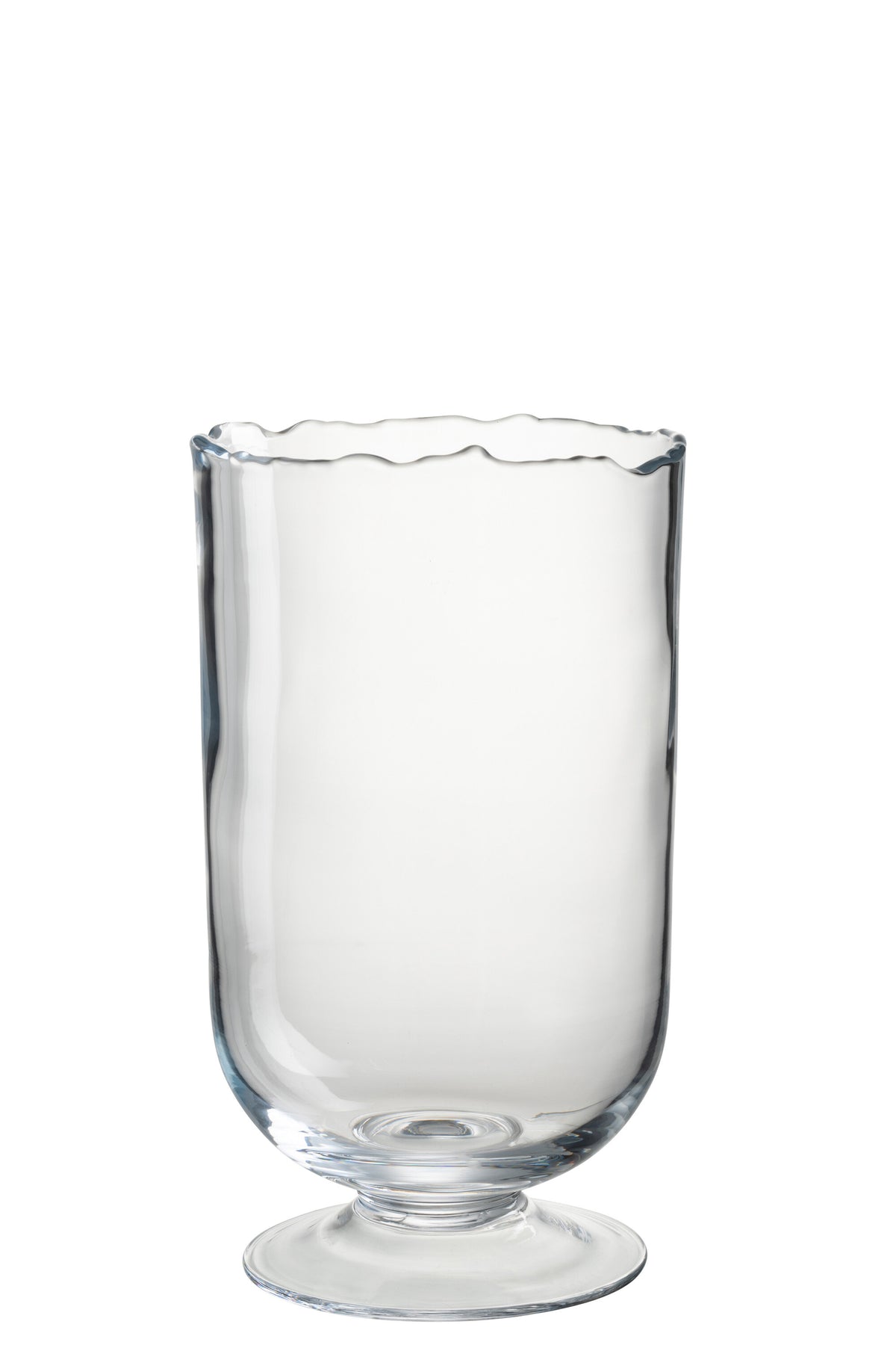J-Line windlicht Onregelmatige Rand - glas - transparant - small