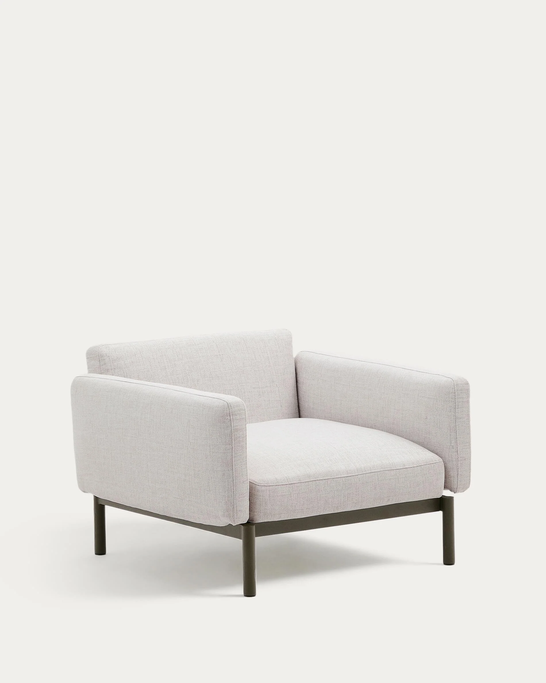 Sorells outdoor modular armchair in aluminium with green finish