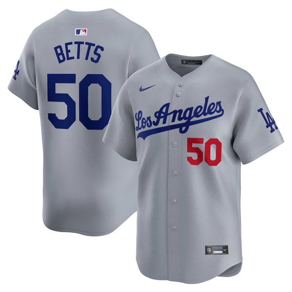Mookie Betts Los Angeles Dodgers Nike Away Limited Player Jersey - Gray/White