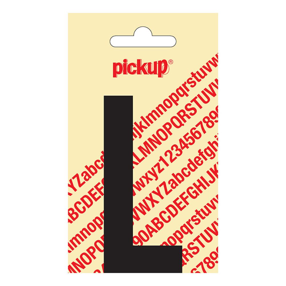 BOKSTAV PICKUP NOBEL L SVART 90 MM SELVKLEBENDE