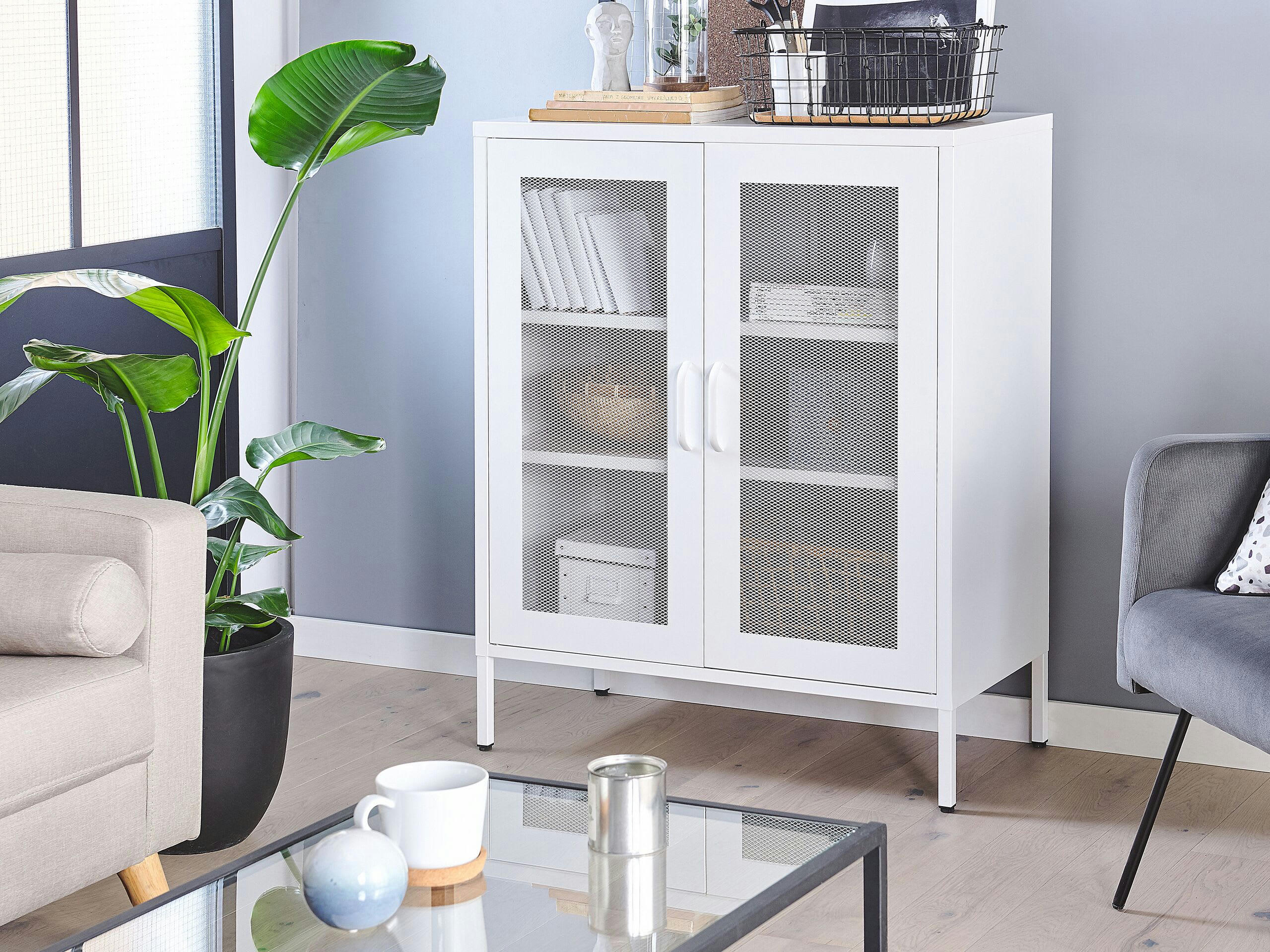 WAKATIPU - Buffet en acier blanc