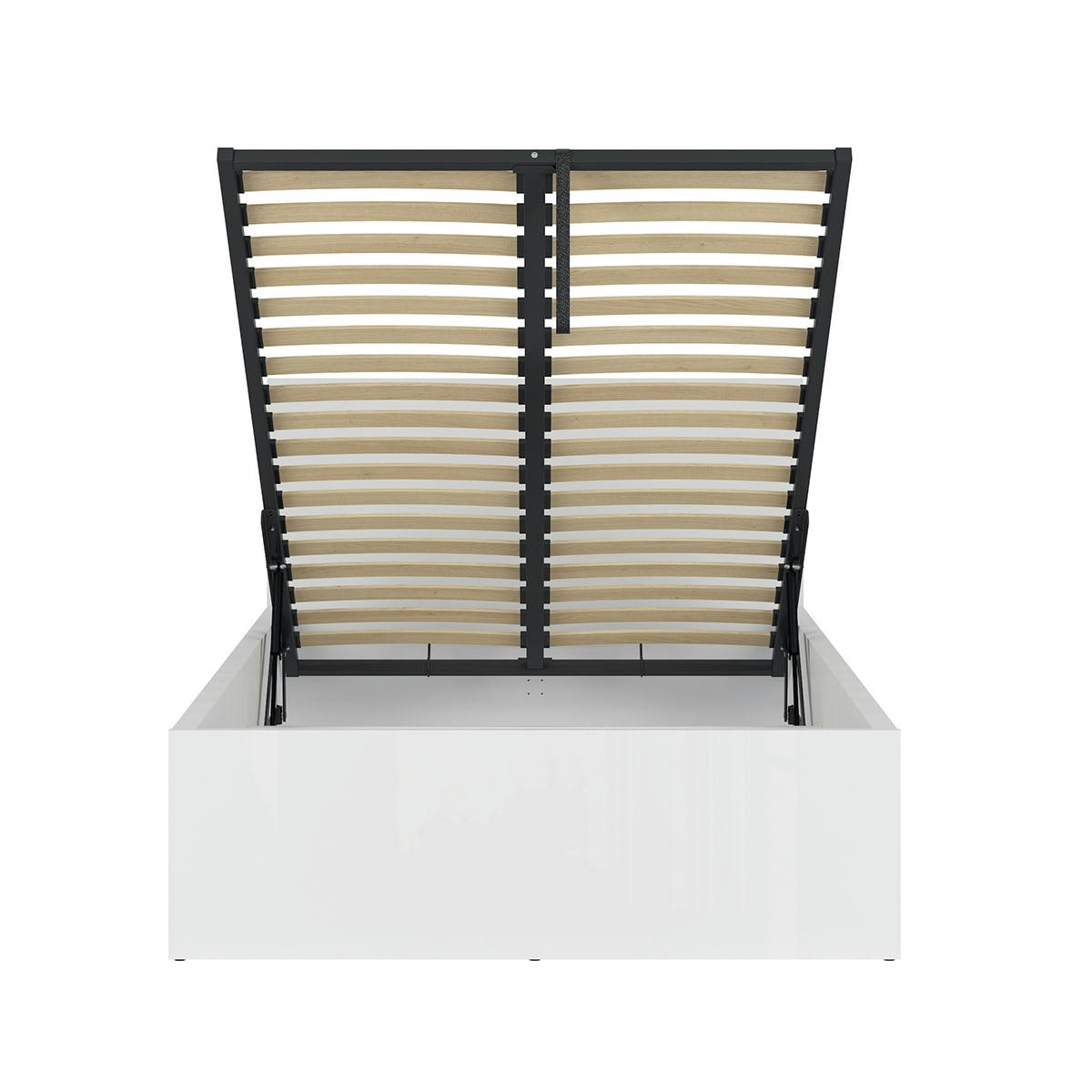 - Lit coffre 120x200 sommier inclus blanc
