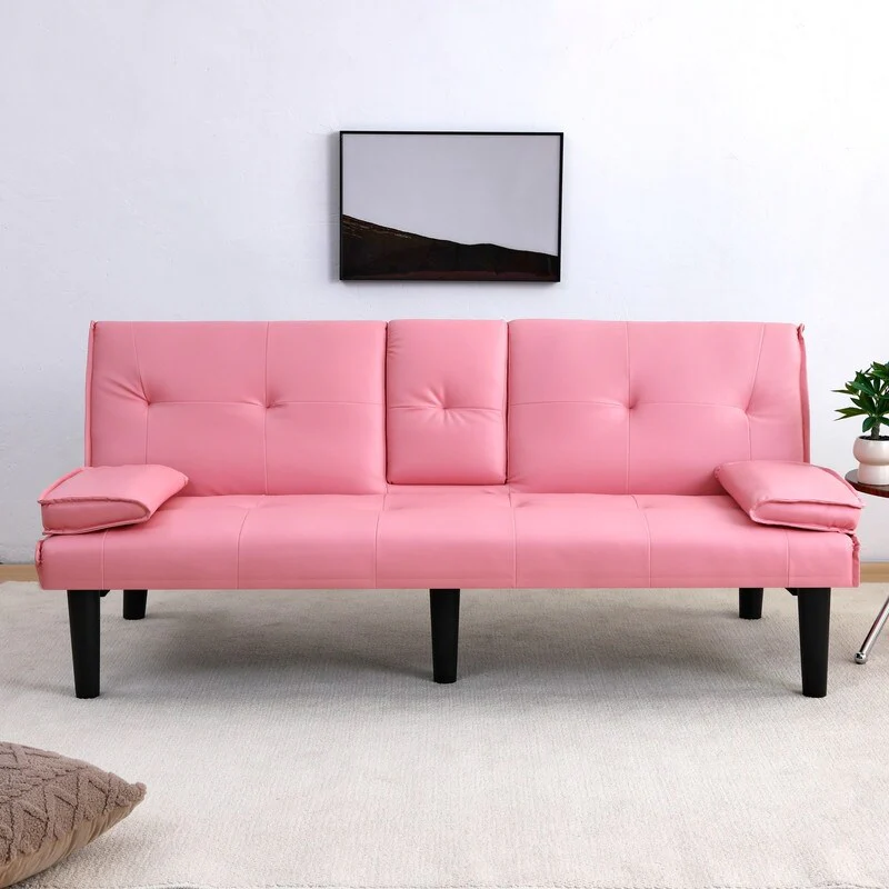 66.8 PVC Multifunctional Sofa Bed With Cup Holder