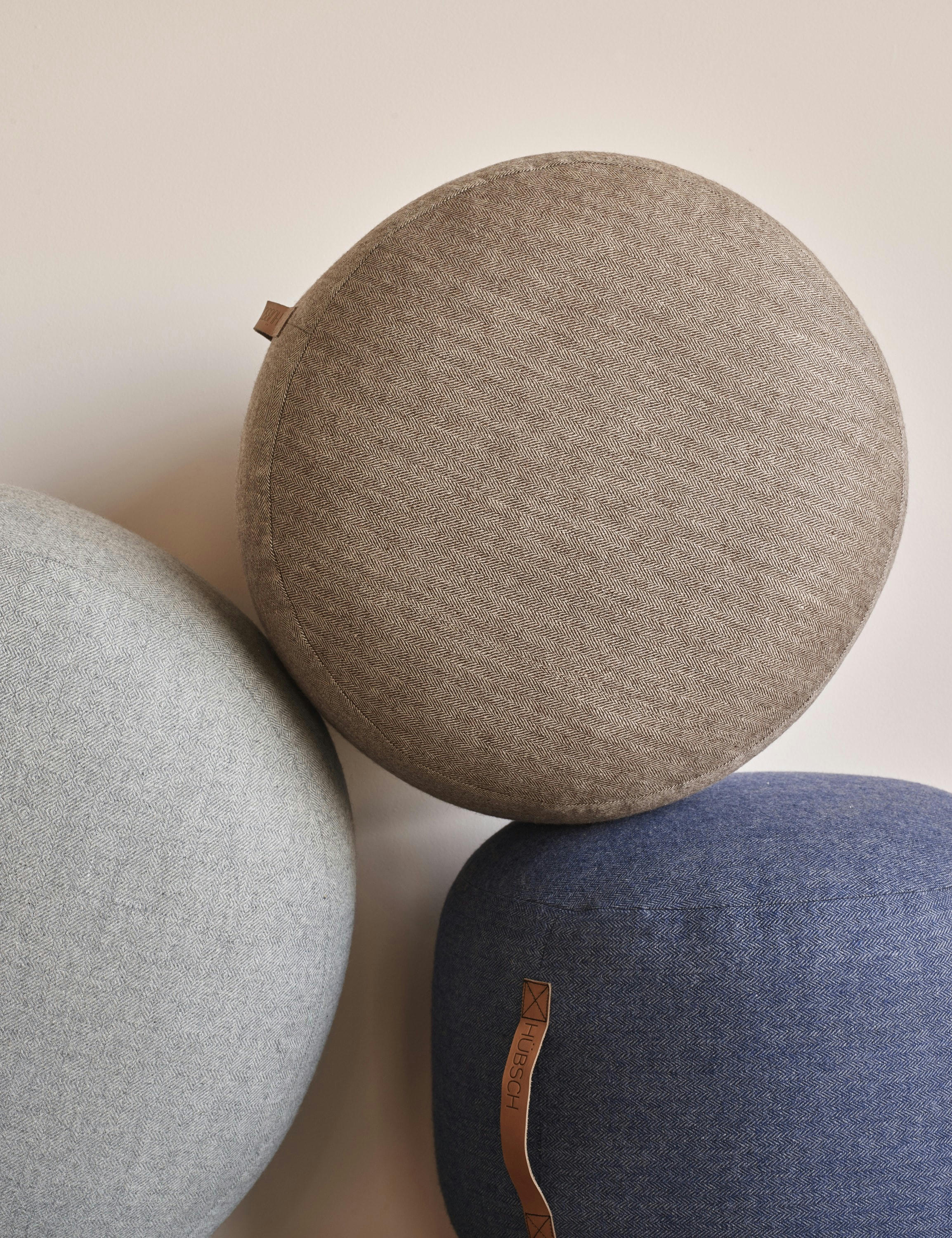 KUBU - Pouf en tissu gris