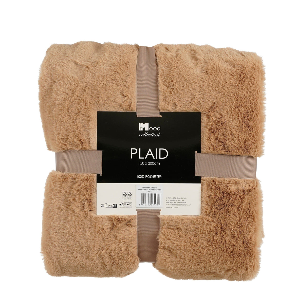 Mica Decorations Bronte Fleece Deken - L200 x B150 cm - Beige