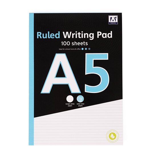 Ruled Writing Pad A5 100 Sheets