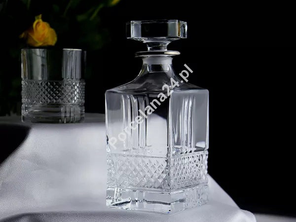 Kpl. szklanek do whisky 0,34 L (6szt)   karafka 0,85 L (1szt) Bohemia Prestige - Elegante Platin 802862