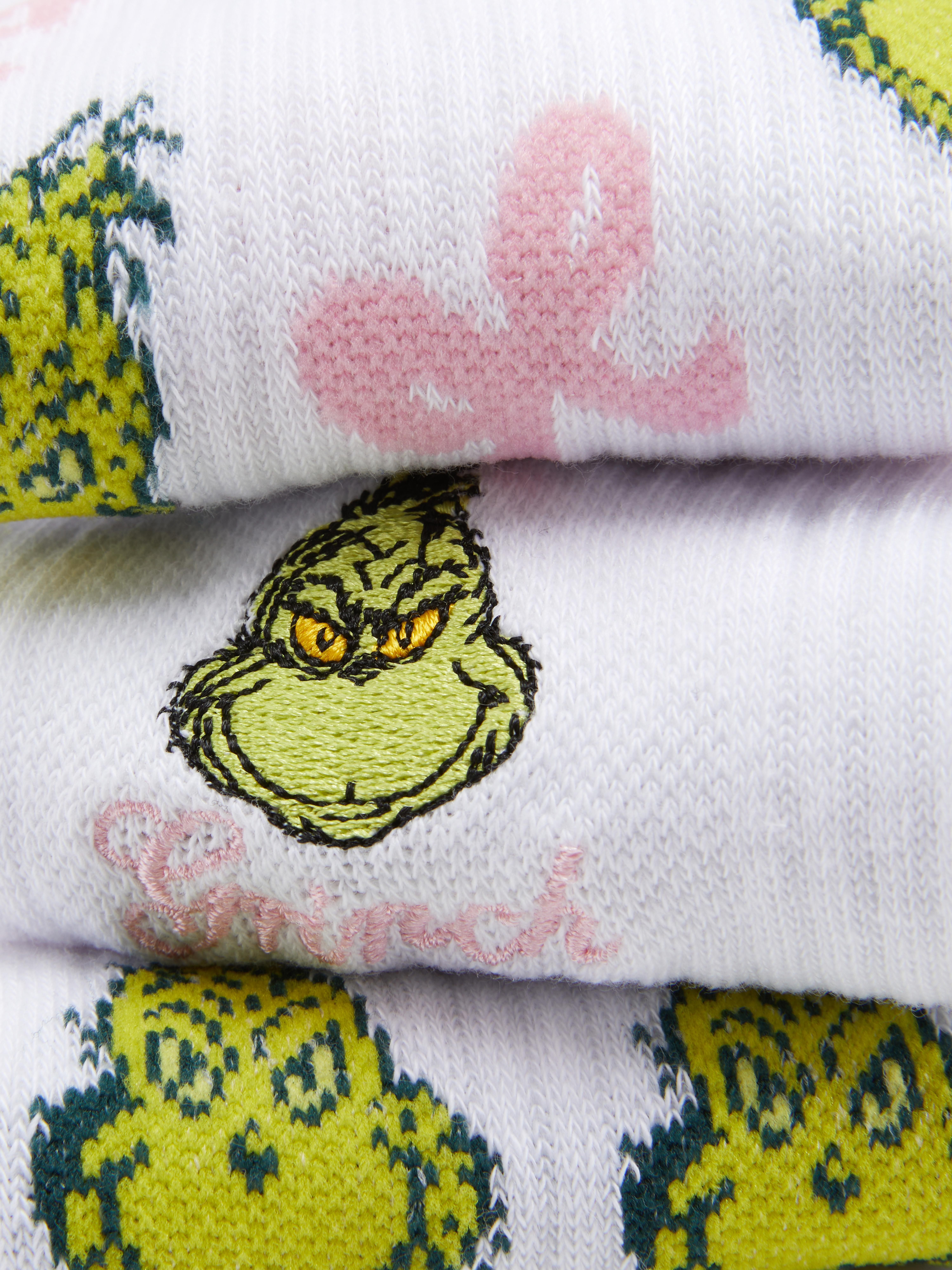 3pk The Grinch Christmas Cotton Rich Crew Socks