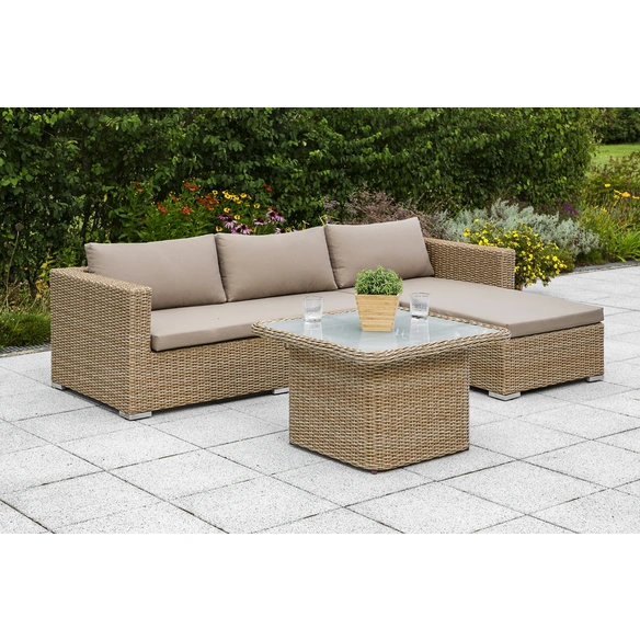 Gartenmöbelset »Veneto«, 3 Sitzplätze, Stahl/Kunststoff, inkl. Auflagen