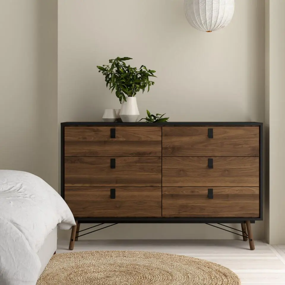 CALICOSY - Dubbele ladekast met 6 lades JOYCE - 40,1x150,3x94,8 cm