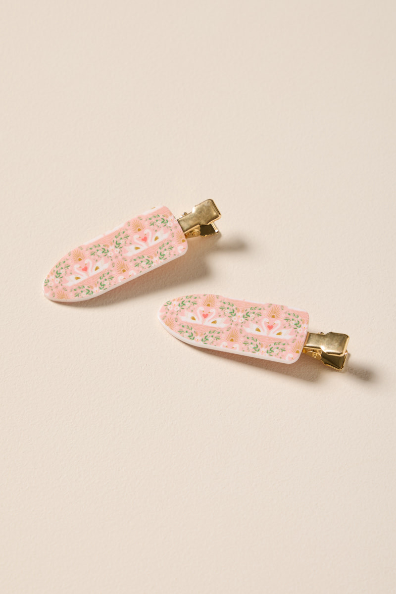 Creaseless Swan Hair Clips