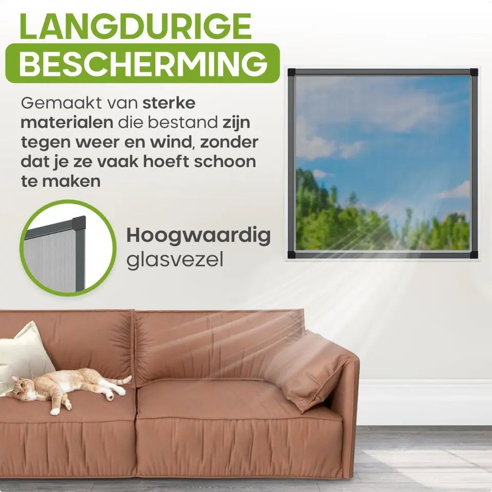 O'DADDY Raamhor - 100x120 cm - Aanpasbaar Vliegengaas