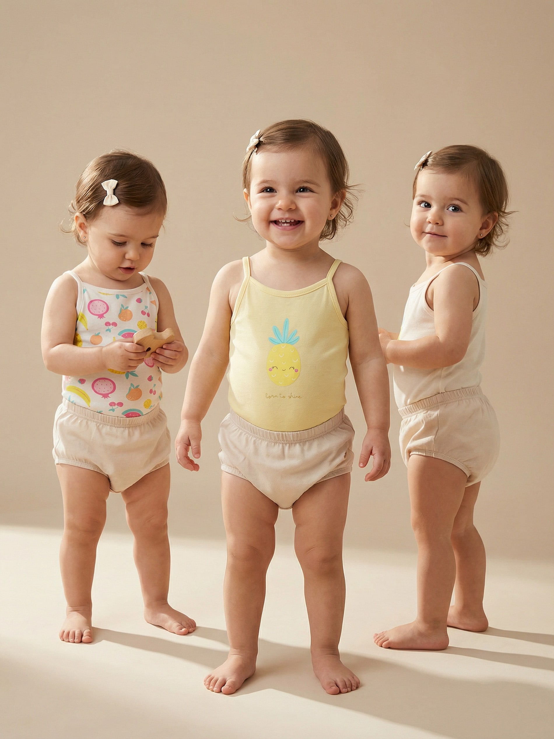 Bawełniane body z nadrukiem owocowym 3 pack