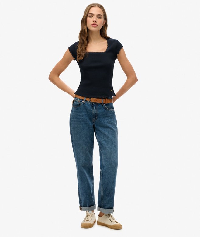 Essential Square Neck Short Sleeve T-Shirt
