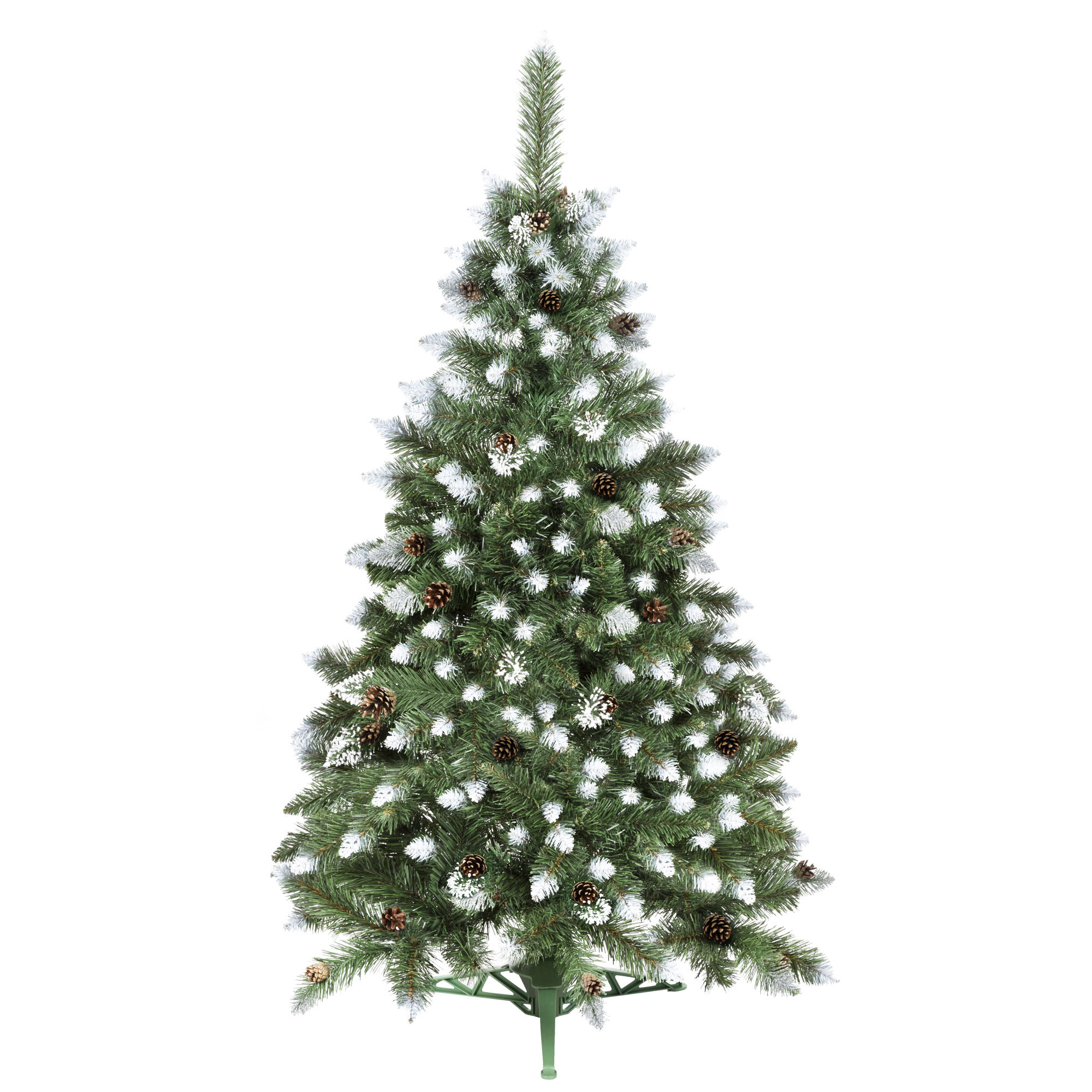Sztuczna choinka 120 cm sosna ośnieżona z szyszkami drzewko