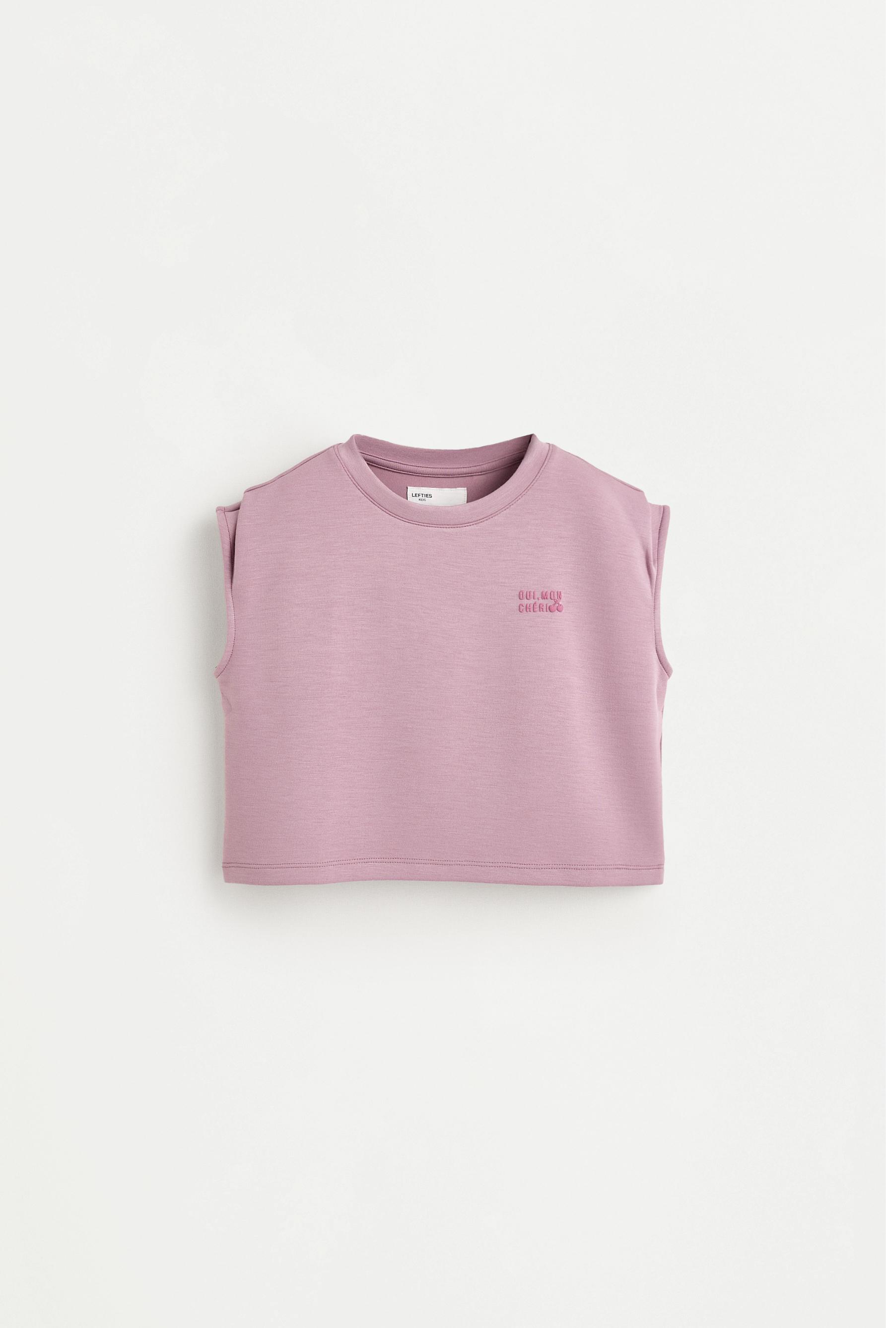 Camiseta cropped felpa fluida
