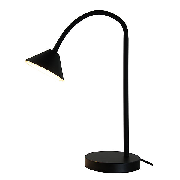 Lampe de table LED intégrée 500lm 5.8W IP20 noir