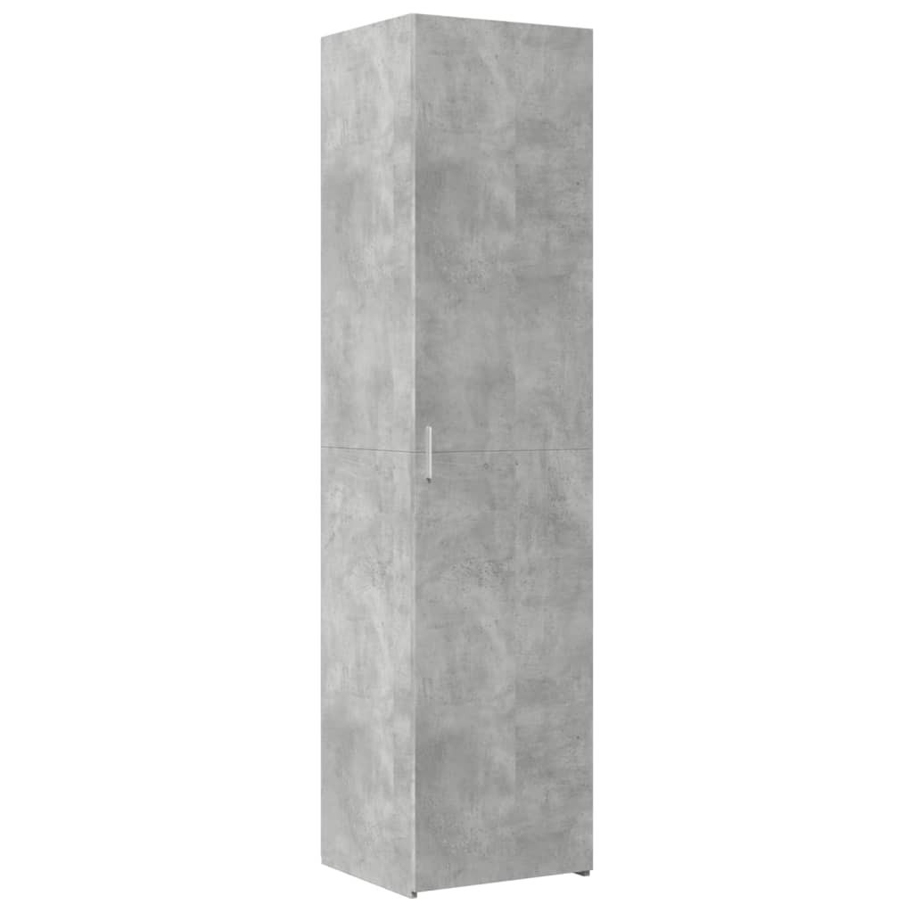Szafka Szara Beton z Drzwiami z Półkami 45x42.5x185 cm do Salonu