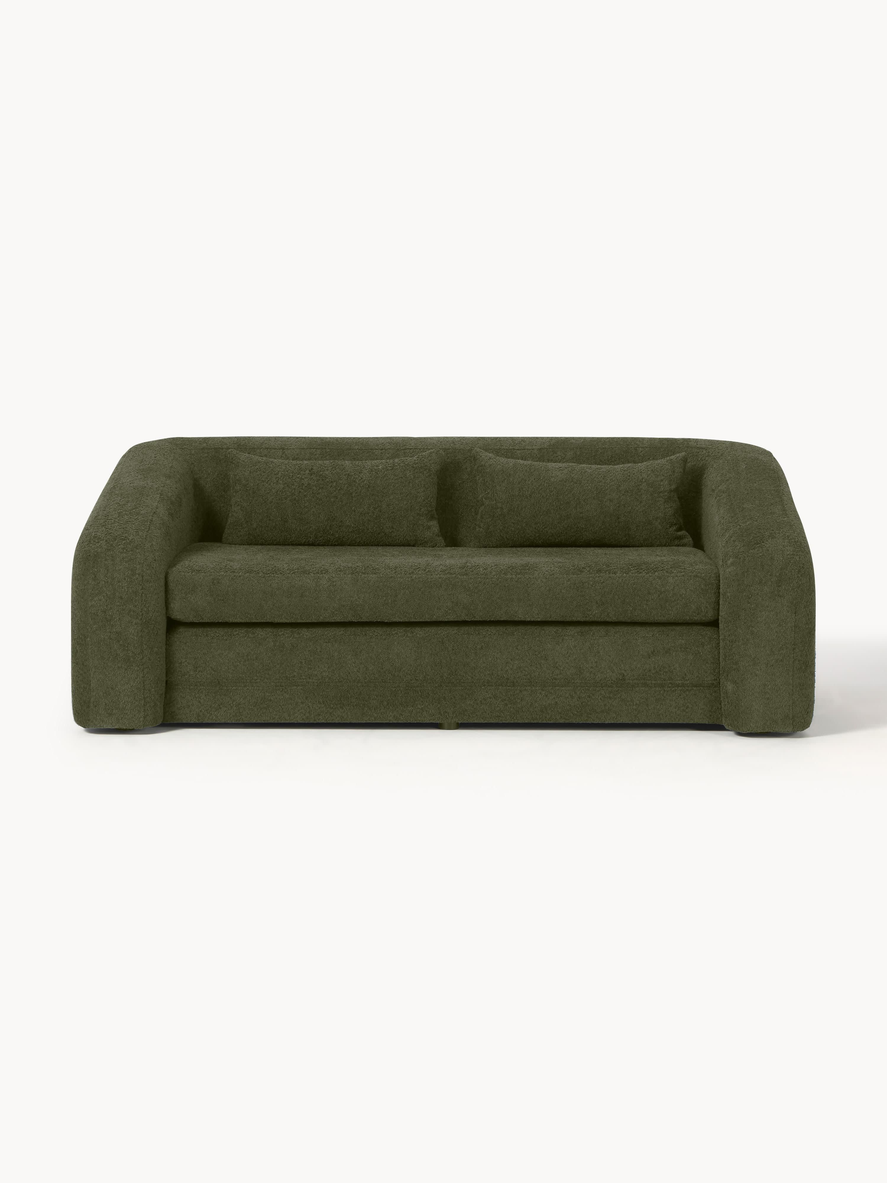 Schlafsofa Eliot (2-Sitzer) aus Teddy-Bouclé