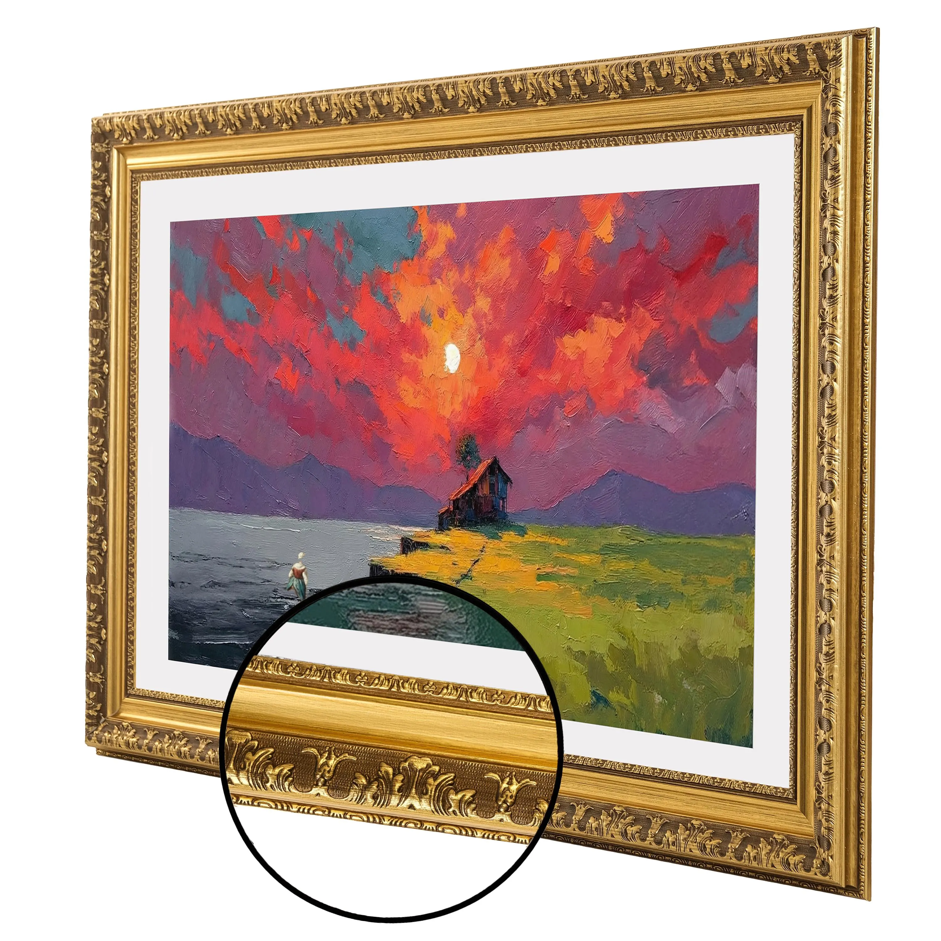 Rustic Gold Decorative TV Bezel Frame