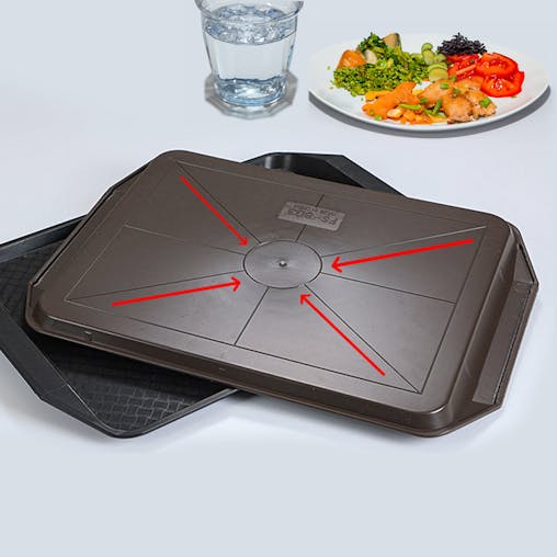 SOGA 10X Coffee Rectangular Plastic Serving Trays