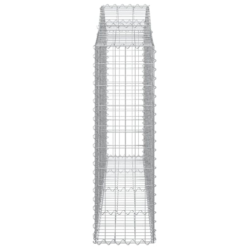 NNEVL Arched Gabion Baskets 4 pcs 200x30x100/120 cm Galvanised Iron