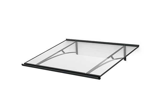ARCTOM Auvent Kamios 150x83,5, couleur anthracite RAL7016, plaque incolore PMMA