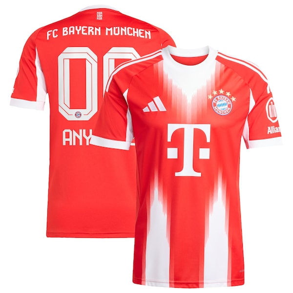 Bayern Munich adidas 2025/26 Home Replica Custom Jersey - Red