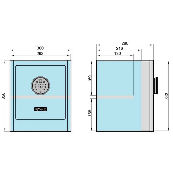 Tresor, (BxHxT): 300 x 350 x 280 cm