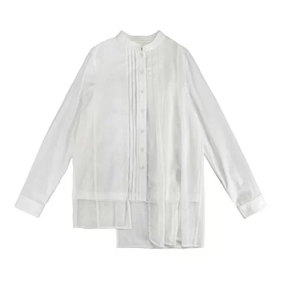 Patchwork top with chiffon and mesh - T167E