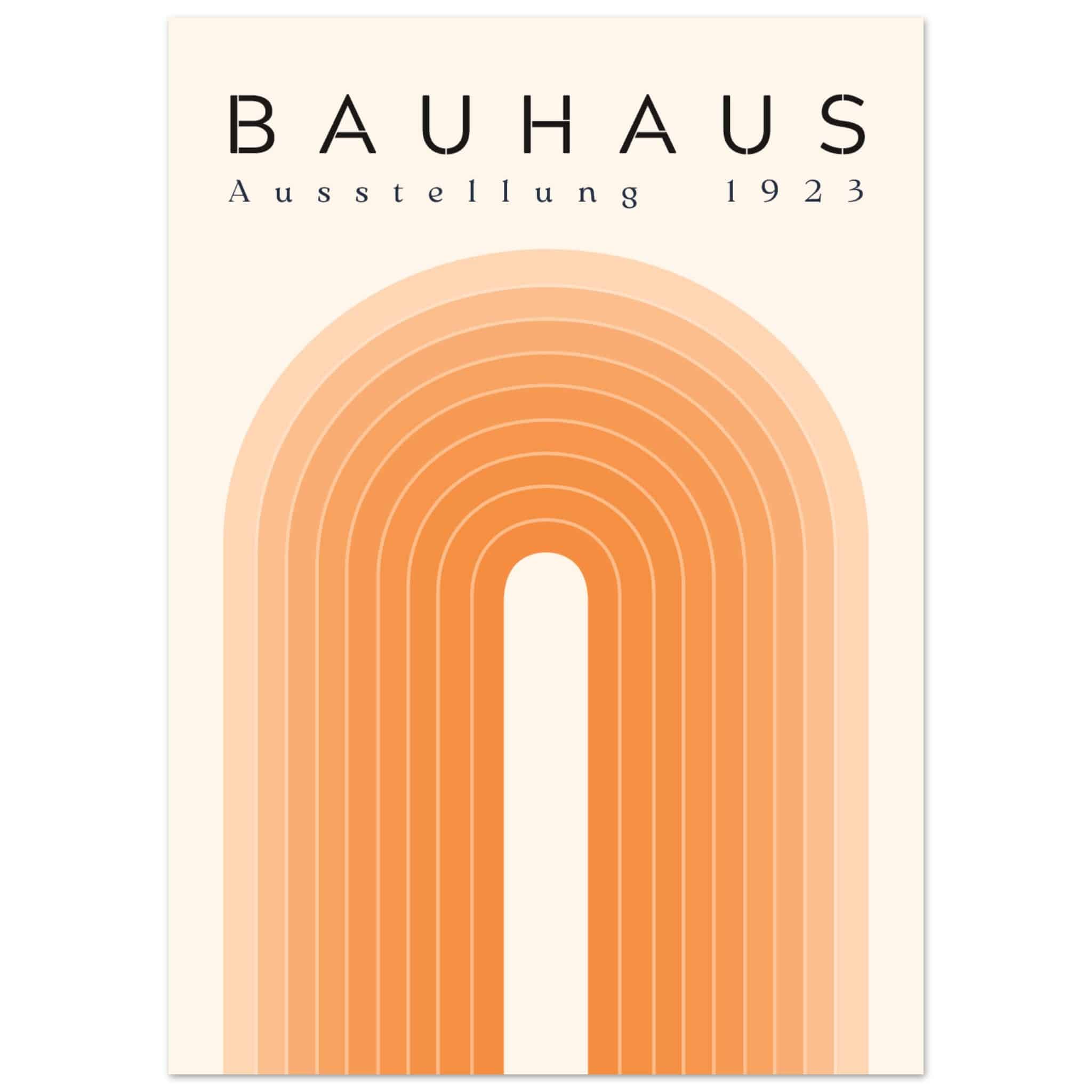 Artfulprints Poster Bauhaus - Orange rainbow  - 50x70 cm - Oranje