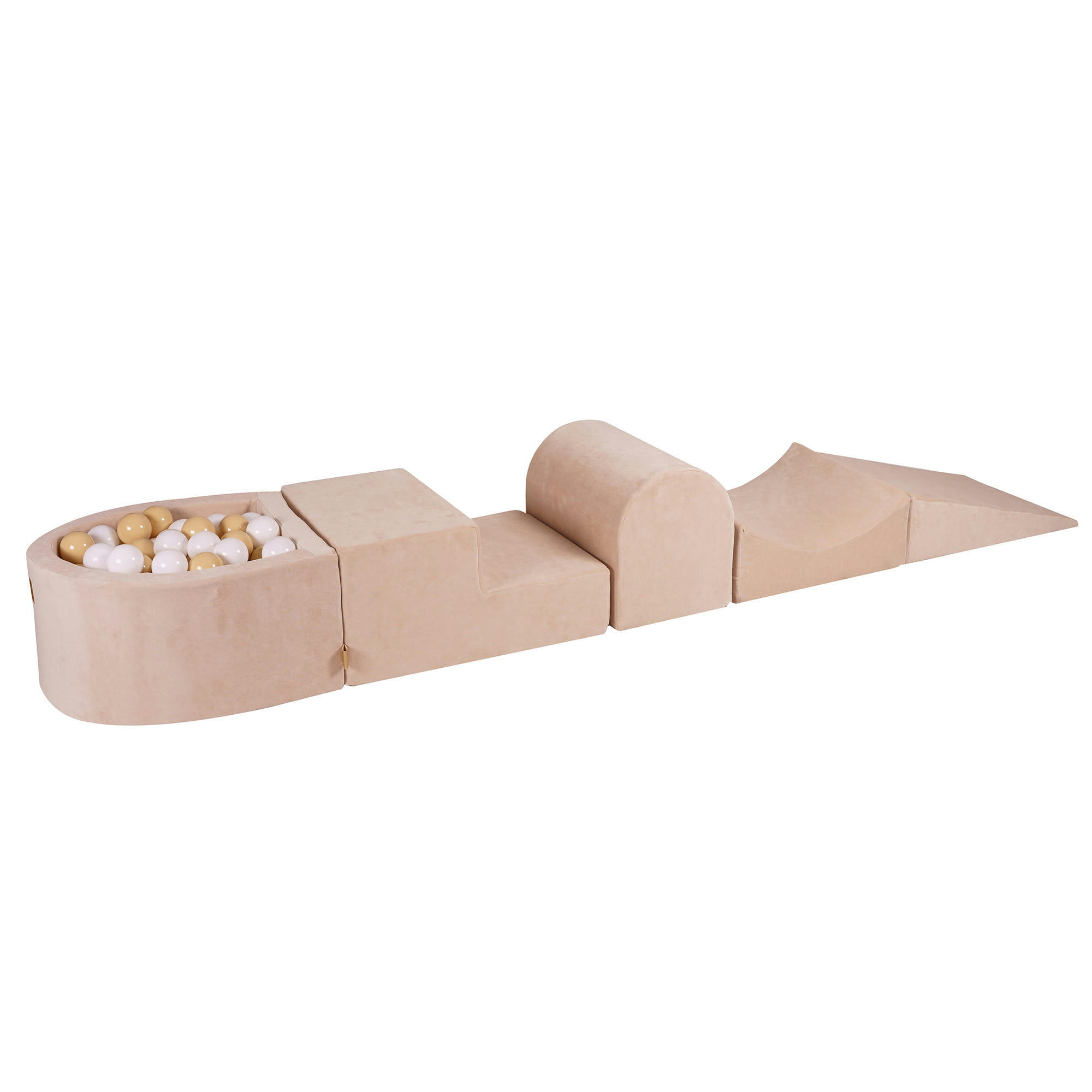 - Aire de jeu mousse avec piscine à balles Beige/Blanc W45cm