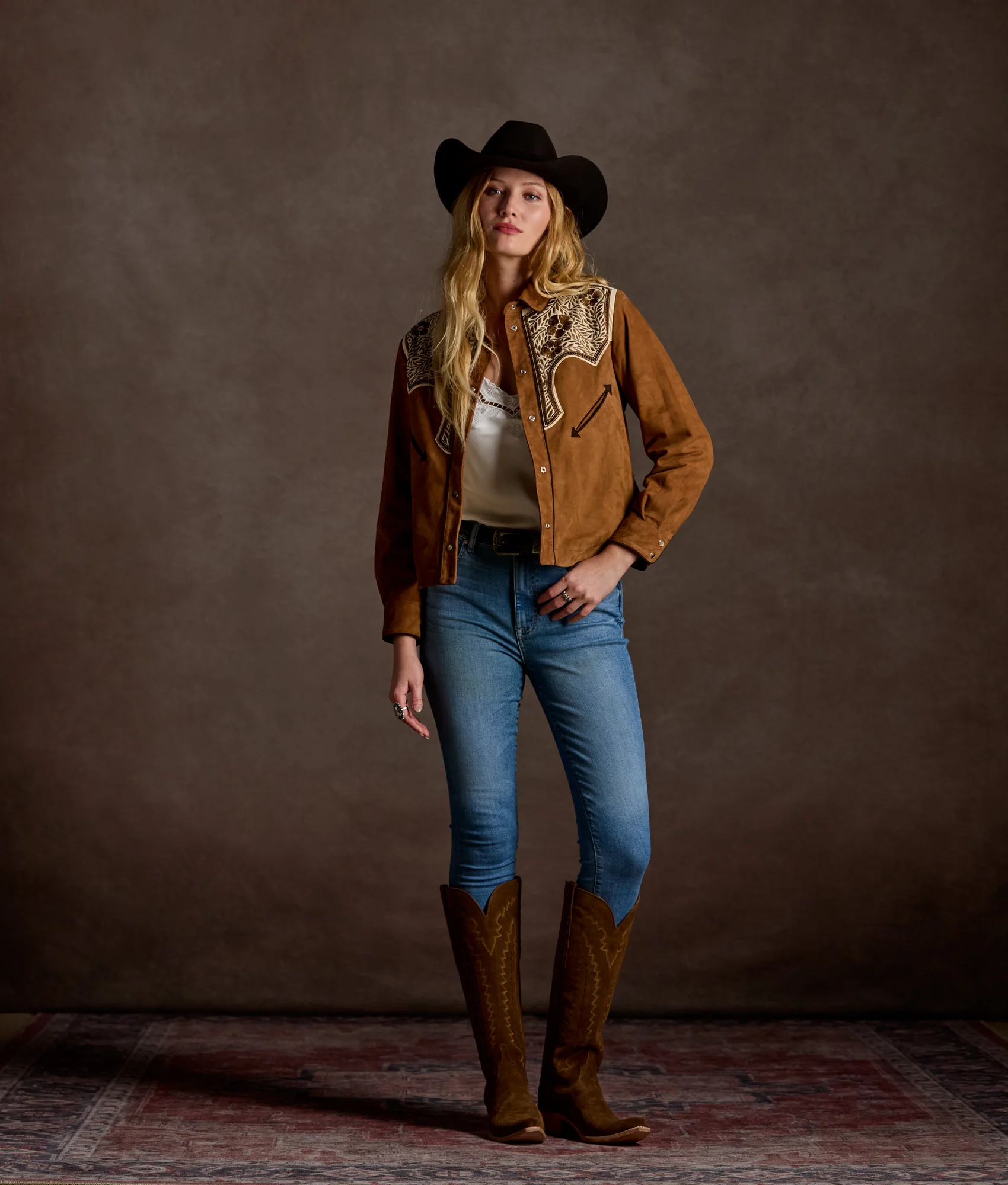 Grace Suede Shacket - Camel