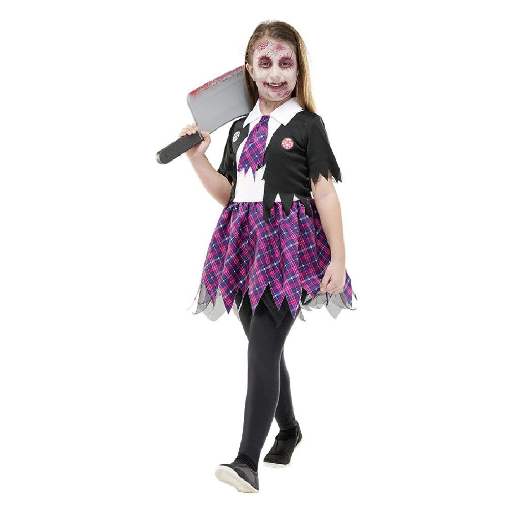 Déguisement enfant écolière zombie Halloween 7 à 10 ans