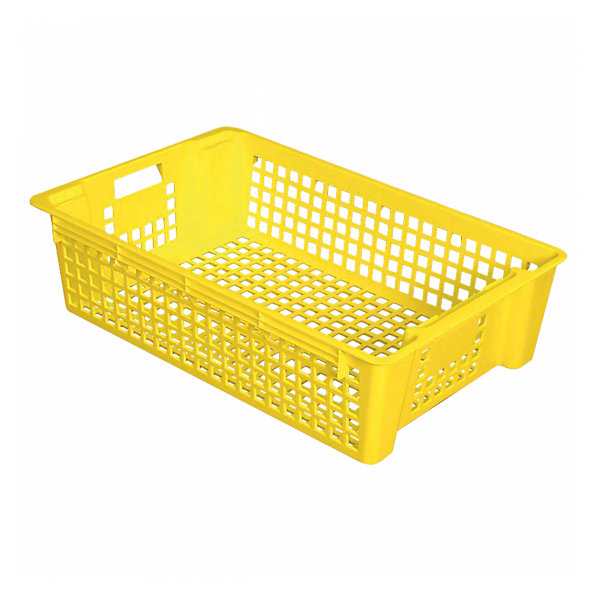 Caisse ajourée empilable emboîtable 600 x 380 x 155 mm 28 L - jaune