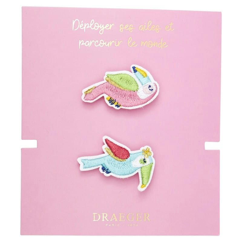 - Broche brodée duo toucans