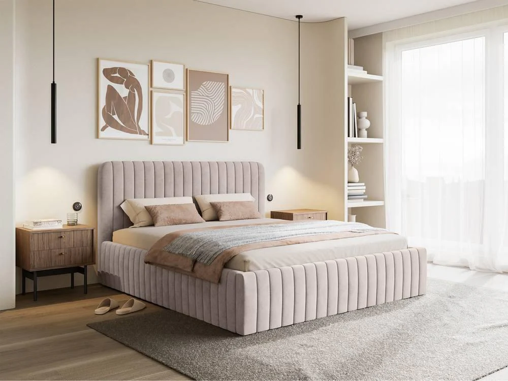Bedframe Destro velvet met opbergruimte 160 x 200