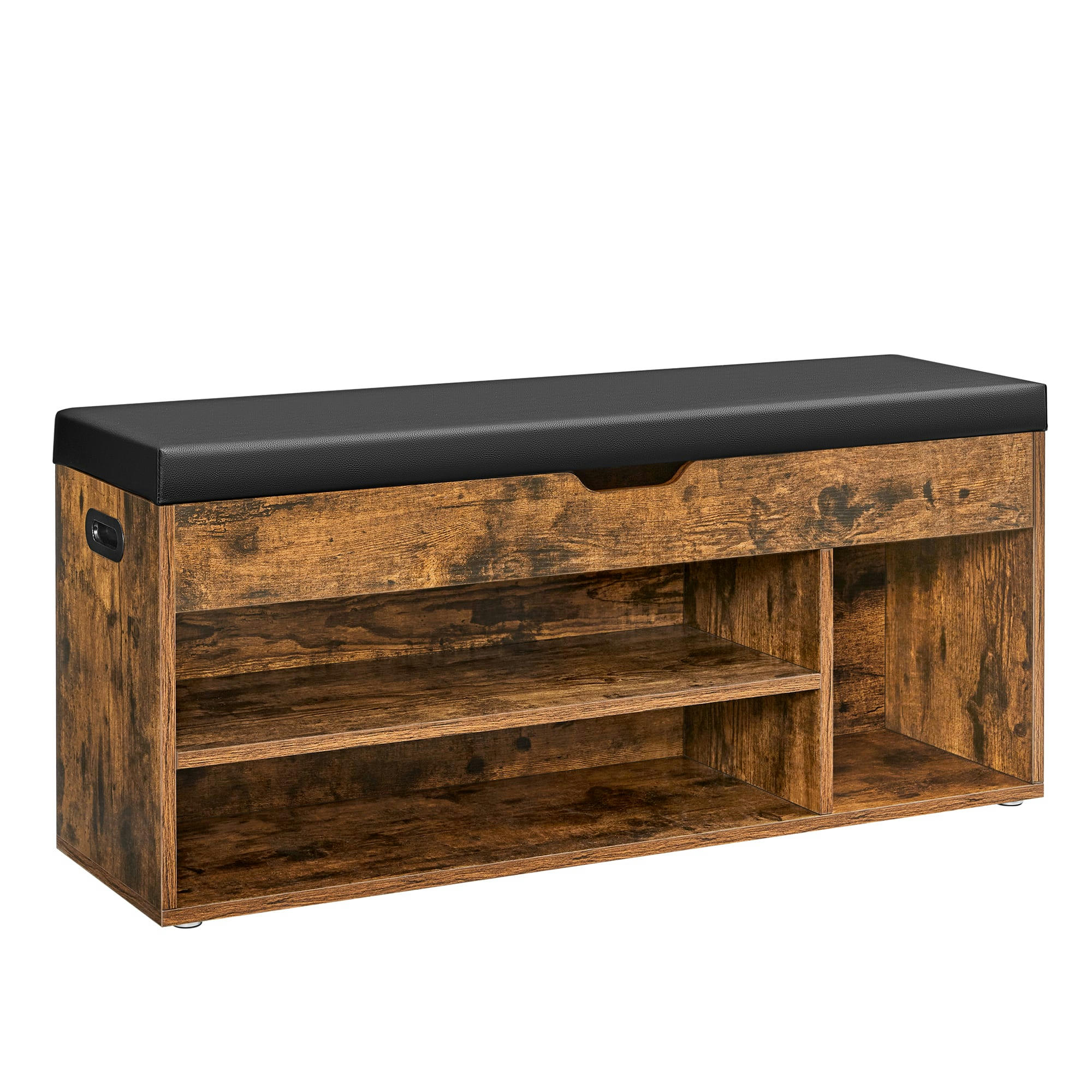 - Banc à chaussures rembourré capacité de charge 150 kg marron rustique