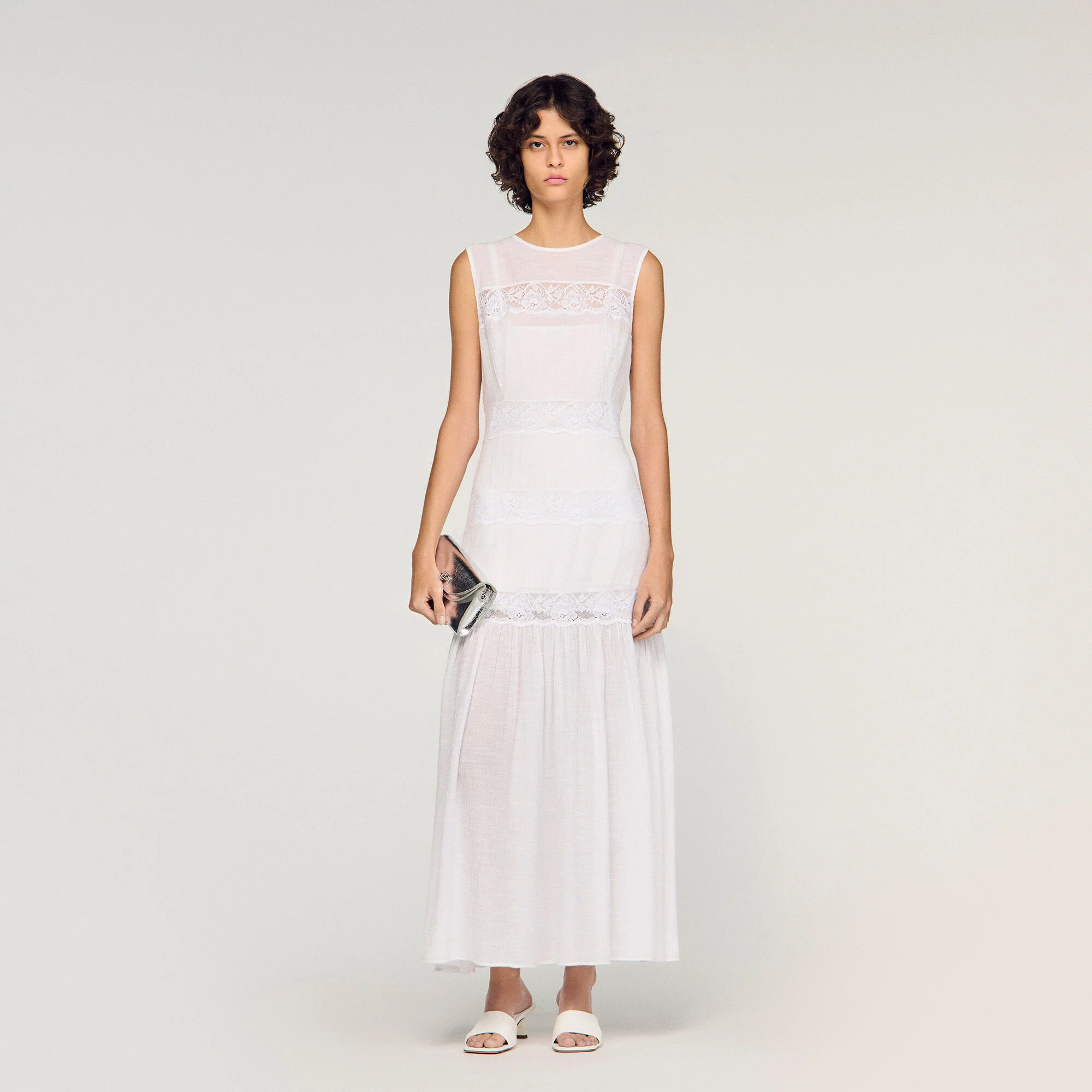 Robe longue créponnée