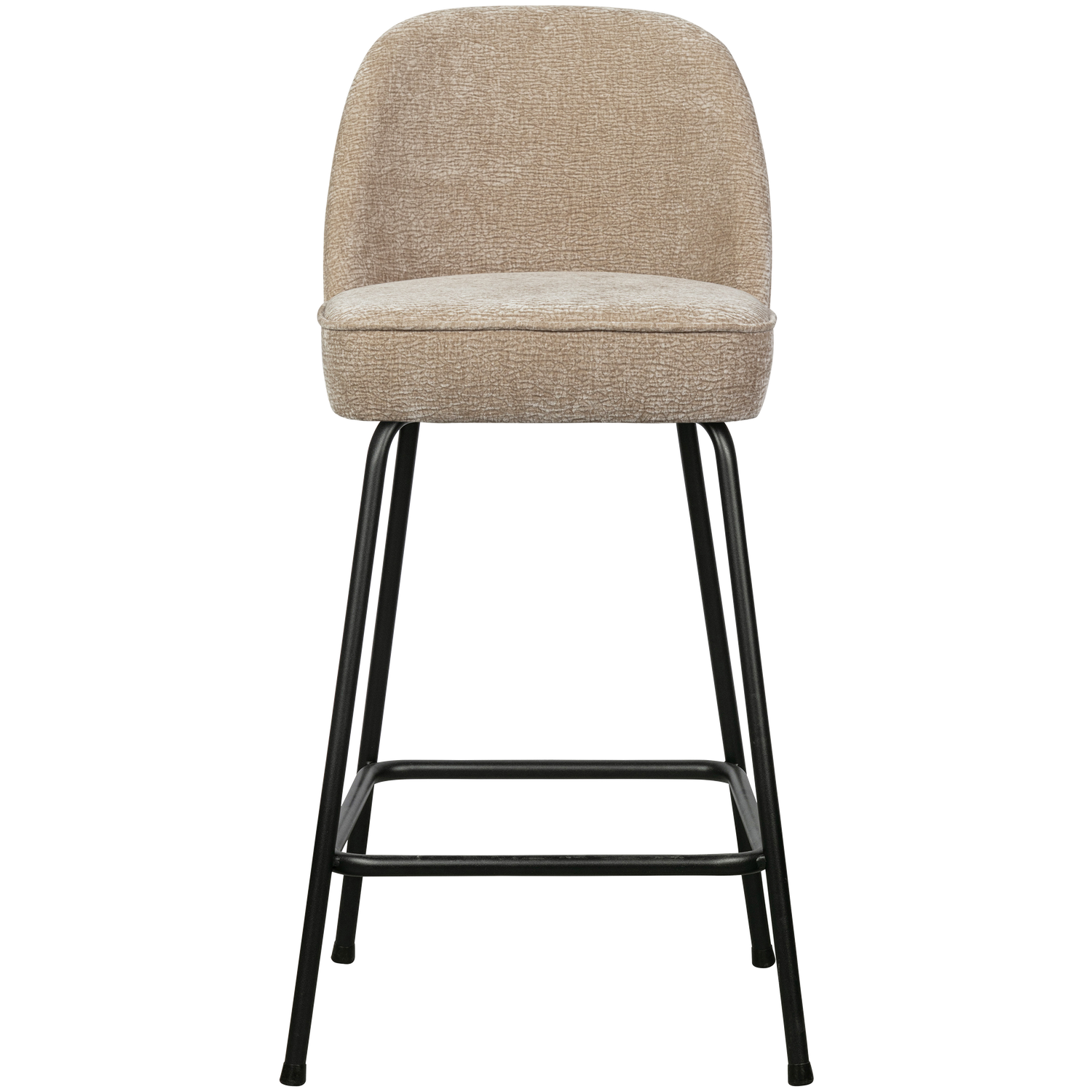 WOOOD Barstoel 65 cm 3D Vogue - Chenille - Zand - 89x50x55 cm